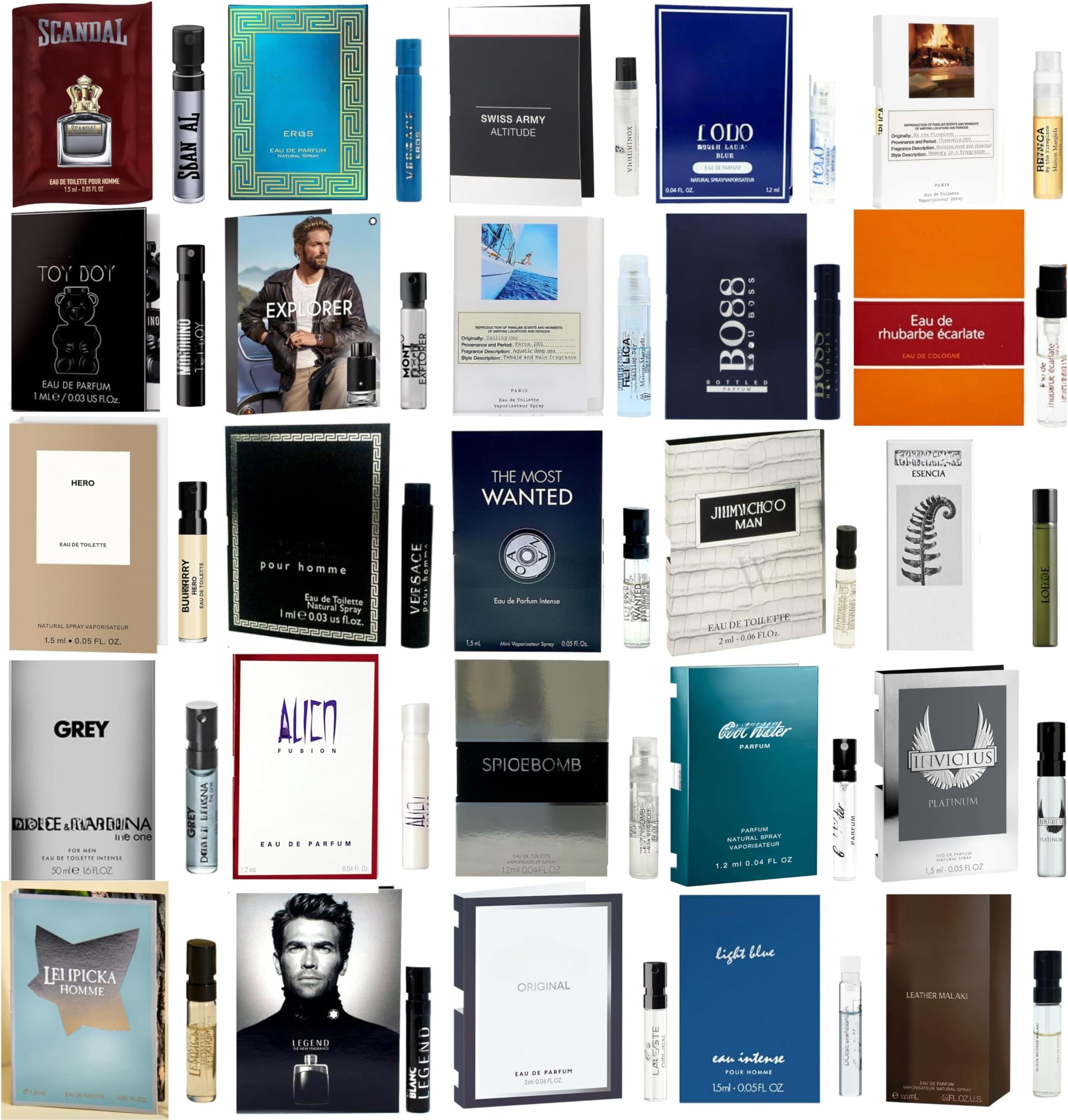 Cologne Samples for Men - 10 Designer Fragrance Brands