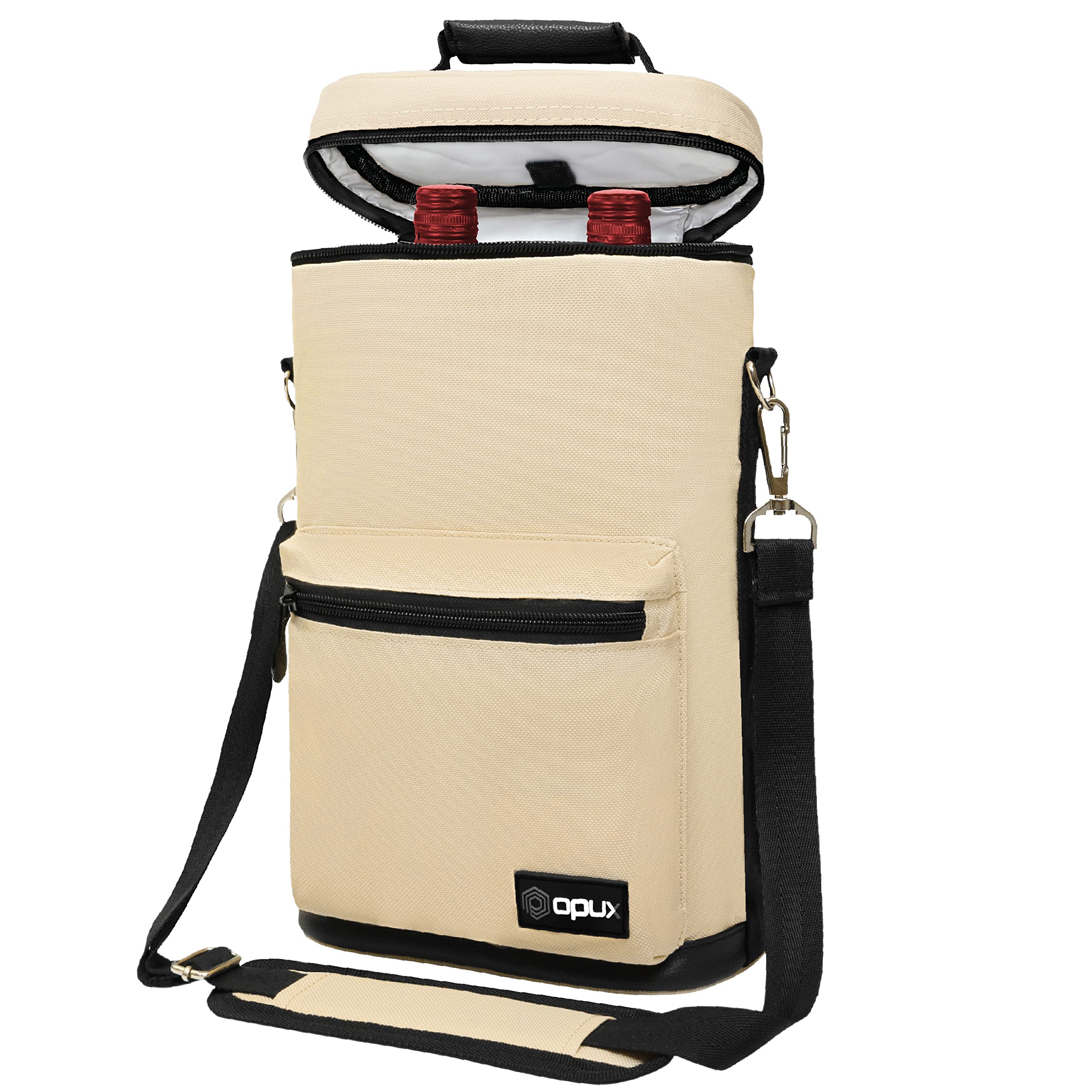 opux Wine Bag 2 Bottle Wine Tote Carrier