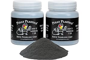 Polly Plastics Rock Tumbler Grit Refill: 2-Pound Medium Silicon Carbide for Stage 2 Tumbling