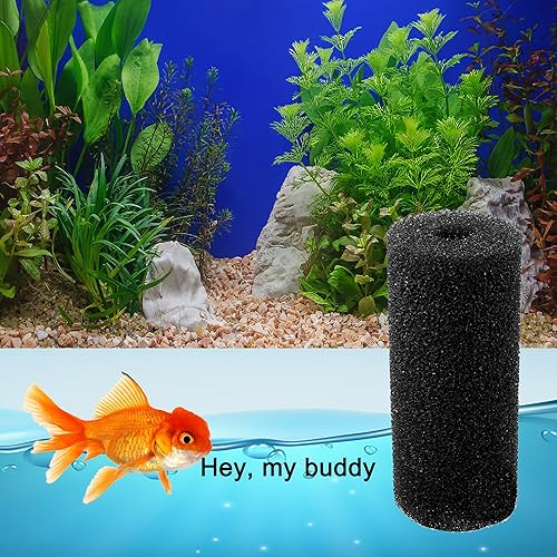 Miniatura 2 de Esponja de entrada de filtro para tanque de peces de acuario prefiltro grande de 5.9 pulgadas, se adapta a filtros de acuario de tortugas de