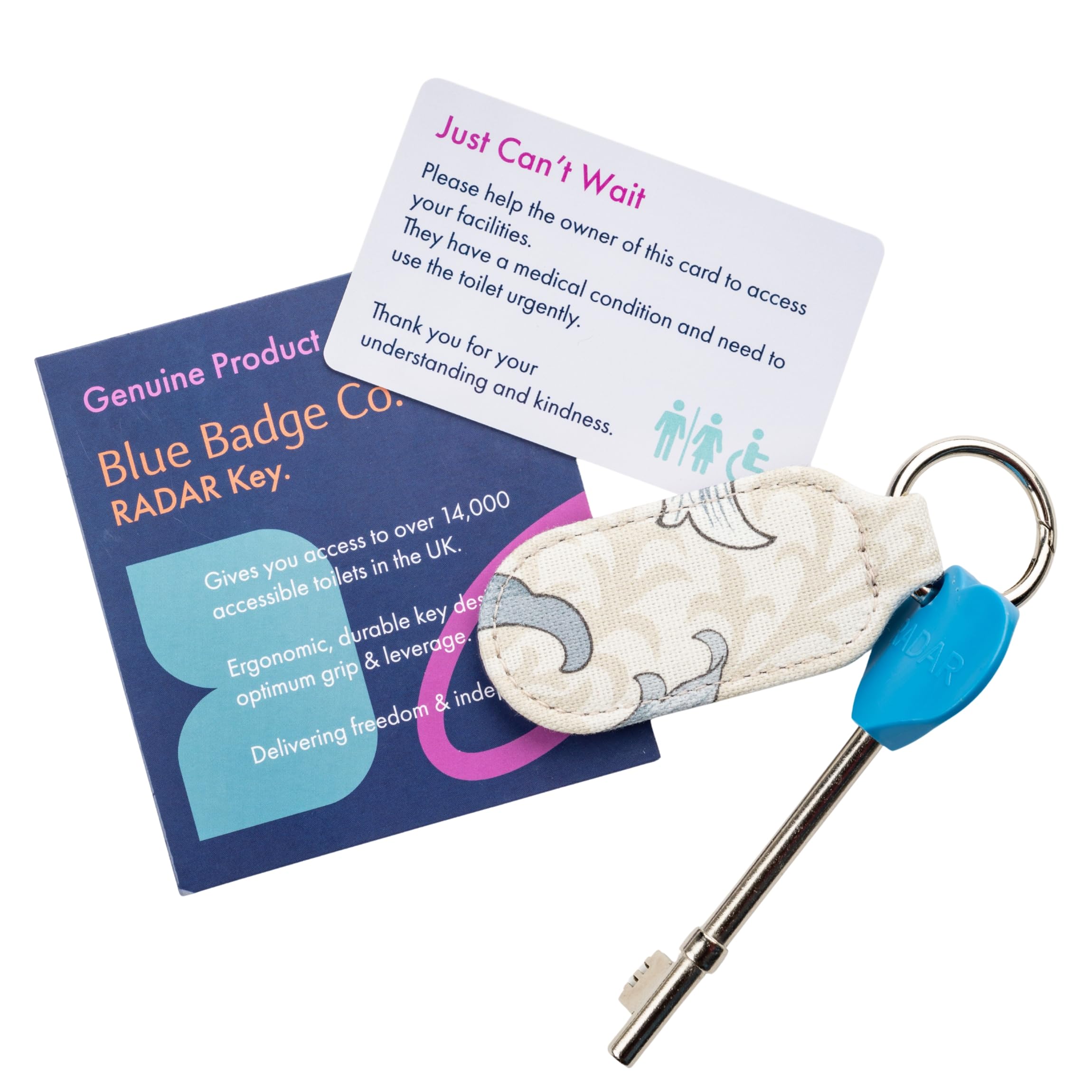 Official & Genuine Radar Disabled Toilet Key with William Morris