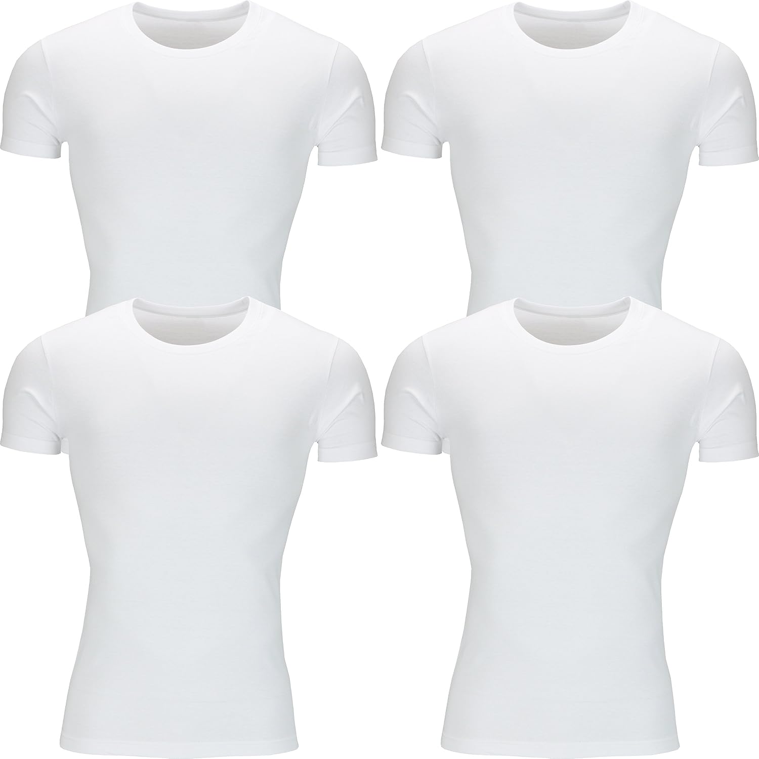 New Mens T Shirt Cotton Slim Fit Muscle 