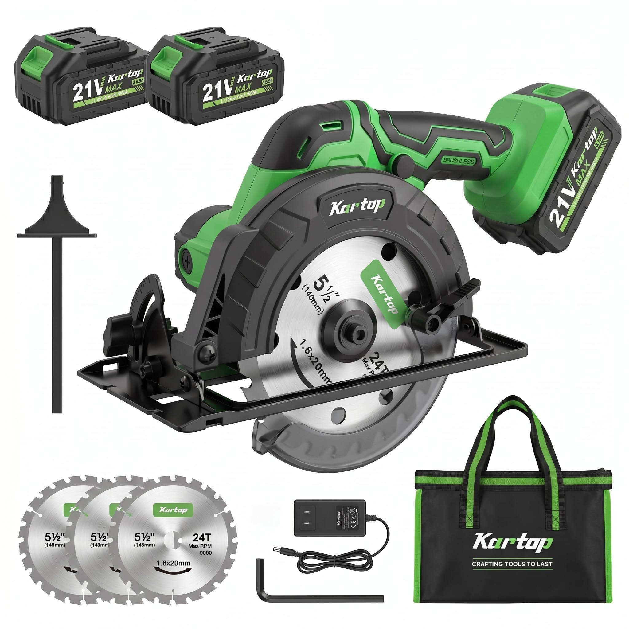 KARTOP Mini Circular Saw Cordless 5-1/2 Inch