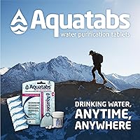 Vista 6 de Aquatabs Tabletas de purificación de agua de 49 mg (paquete de 30). Purificador de agua portátil para artículos esenciales de campamento,