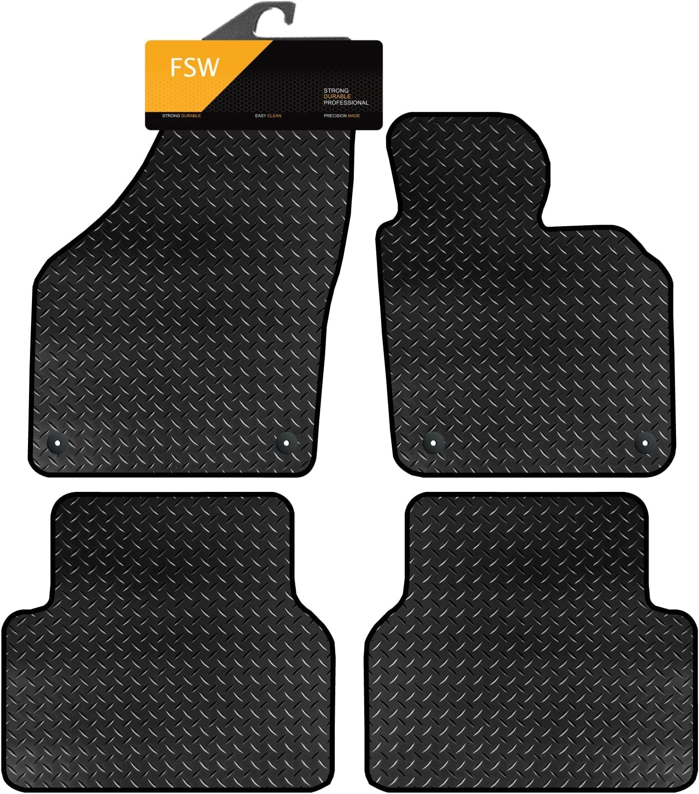FSW Tailored Car Mats Tiguan 2016Onwards HEAVY DUTY 3mm Rubber