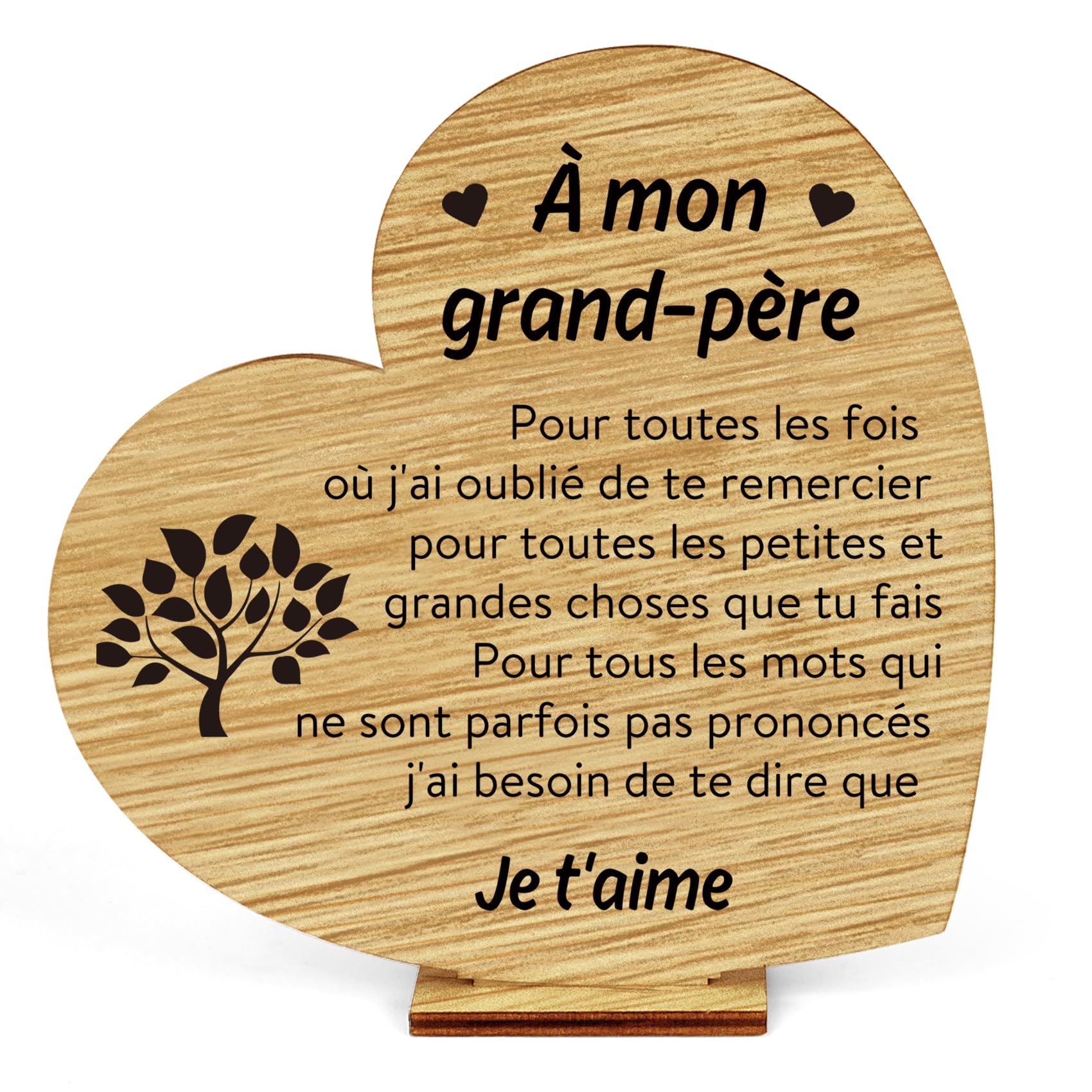 Giftasy Cadeau Papy, Grand Père Noël, Décoration Acrylique, Anniversaire Papi, Idée Original, Fête Des Grands-Pères