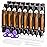 ULG 24-Pack Essential Oil Roller Bottles 10ml, Empty Bottles with Stainless Steel Roller Balls and Waterproof Labels, Amber Roller Balls For Essential Oils