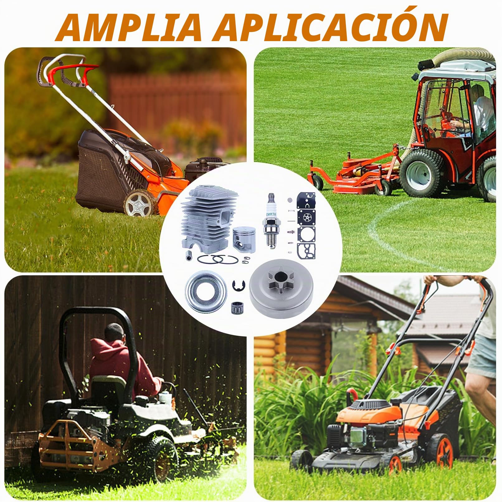 40MM Kit de Pistón de Cilindro de Gran Calibre, Cubierta de Piñón, Cojinete de Reparación de Carburador para Stihl MS211 MS181 MS171 MS171C MS181C MS211C, Piezas de Reparación de Motosierra