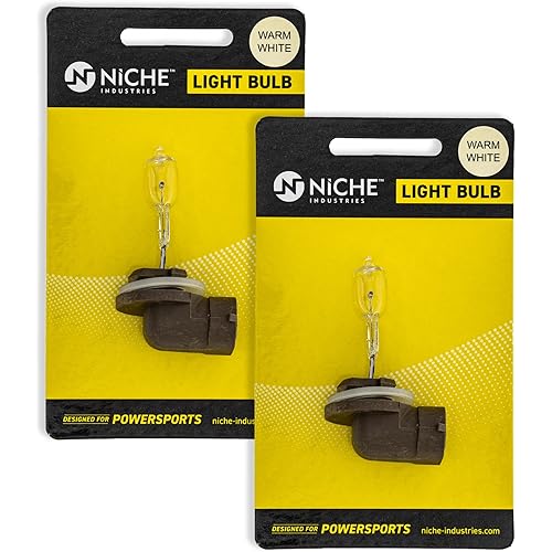 NICHE 886 Headlight Bulb for 2000-2019 Polaris Ace Magnum Sportsman Ranger Widetrak Touring 4010253 2 Pack