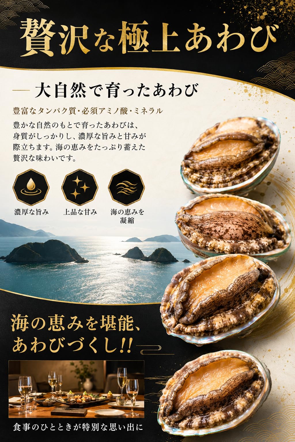 Amazon.co.jp: 生きたまま直送 活あわび 殻付 Lサイズ・500g (90-100g