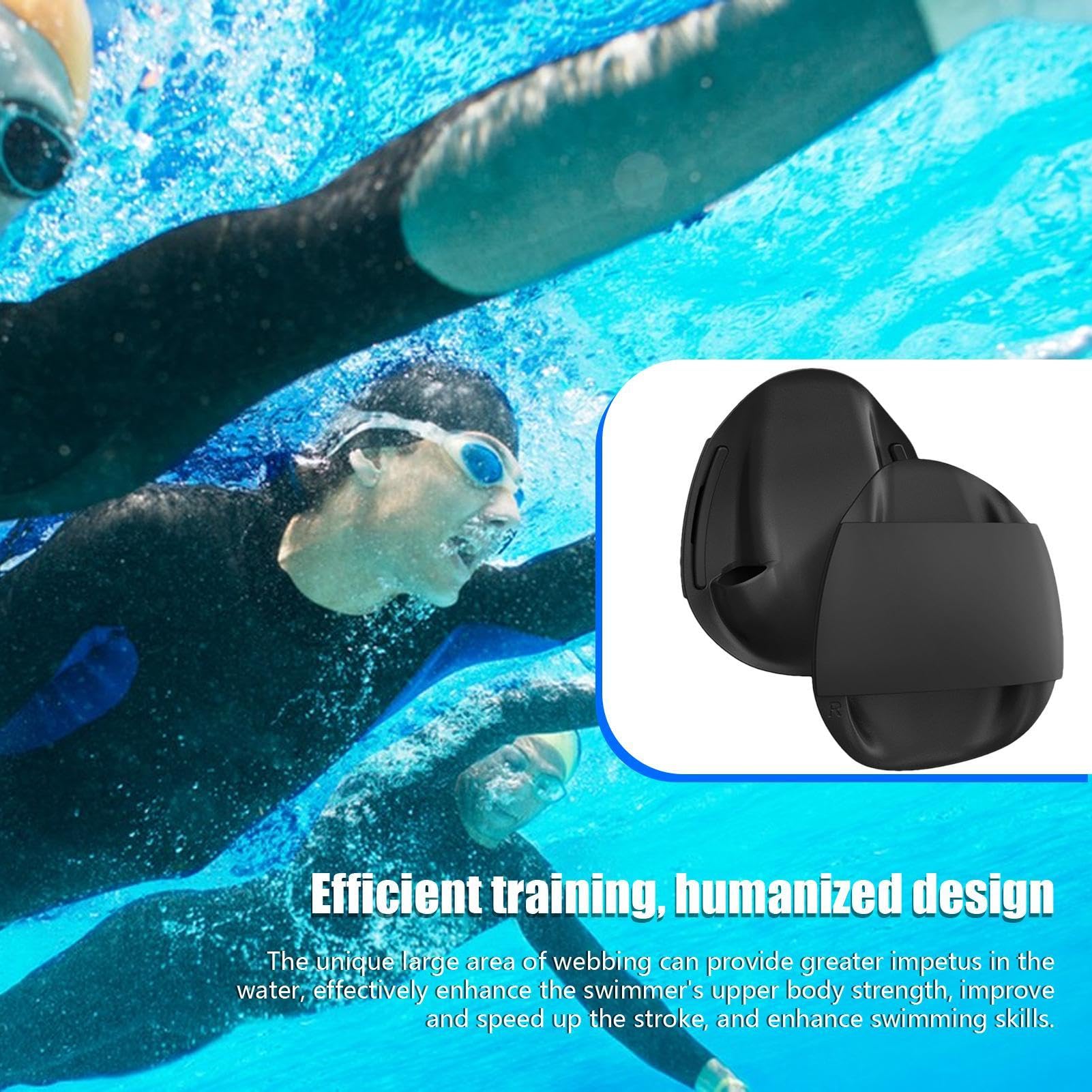 Guanti Da Nuoto Palmato In Silicone - Taglia M, Blu, Per Snorkeling, Surf E Allenamento - Foto 14