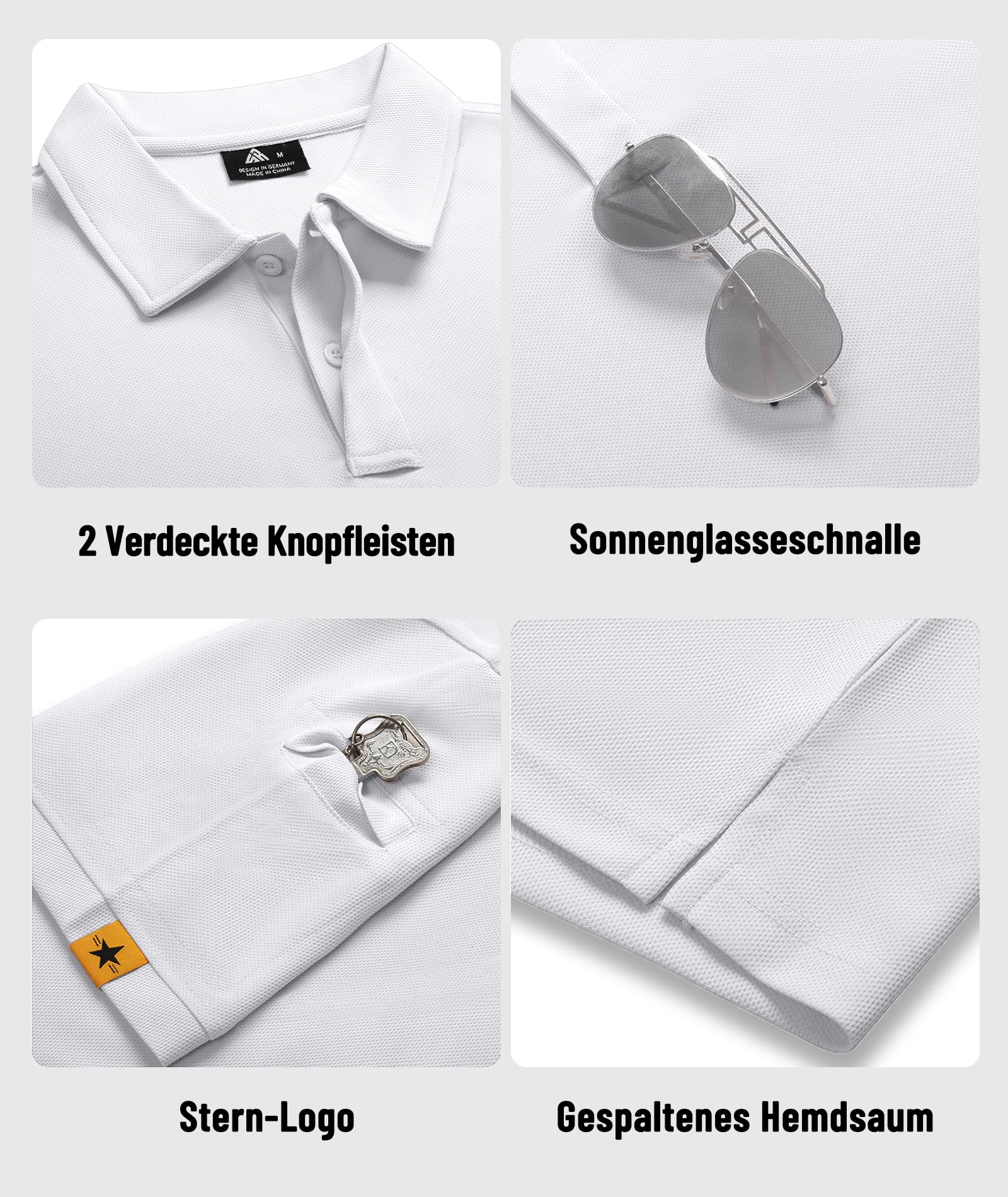 ZITY Pack de 5 Polos Hommes Manches Courtes Séchage Rapide Respirant T-Shirt Hommes Polo d'été Sport Shirt Regular Fit Polo de Golf