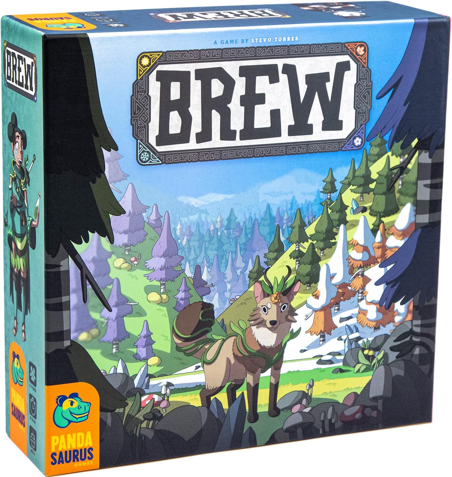 Pandasaurus Games Brew:, Players Choose How to Use Element -Dice, This Enchanted Land has Been Driven into Chaos and it is up to You to Bring Back Balance, 45-90 Minute Playing Time, Ages 10 and Up
