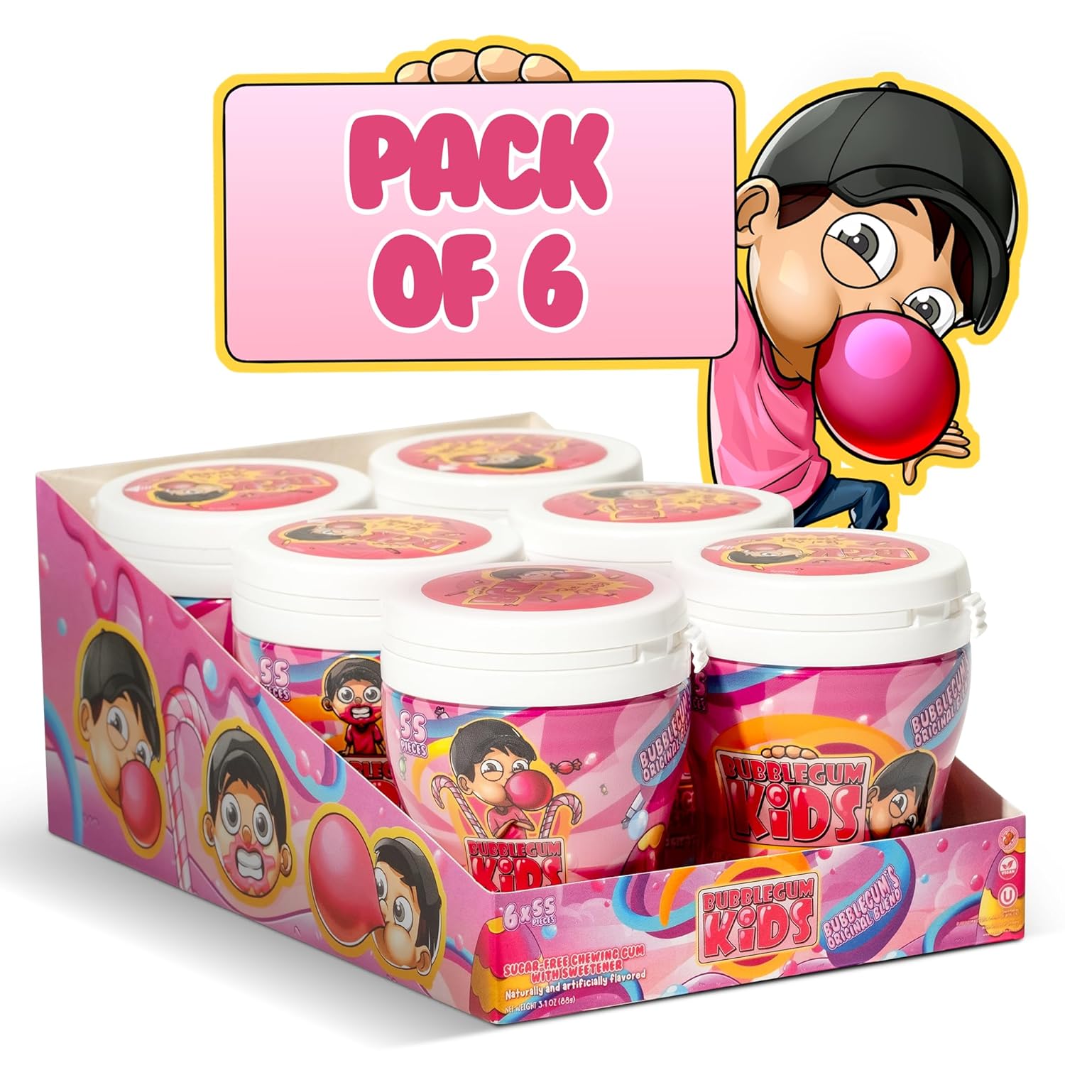 Bubblegum Kids Sugar Free Gum Classic Bubble Gum Flavor