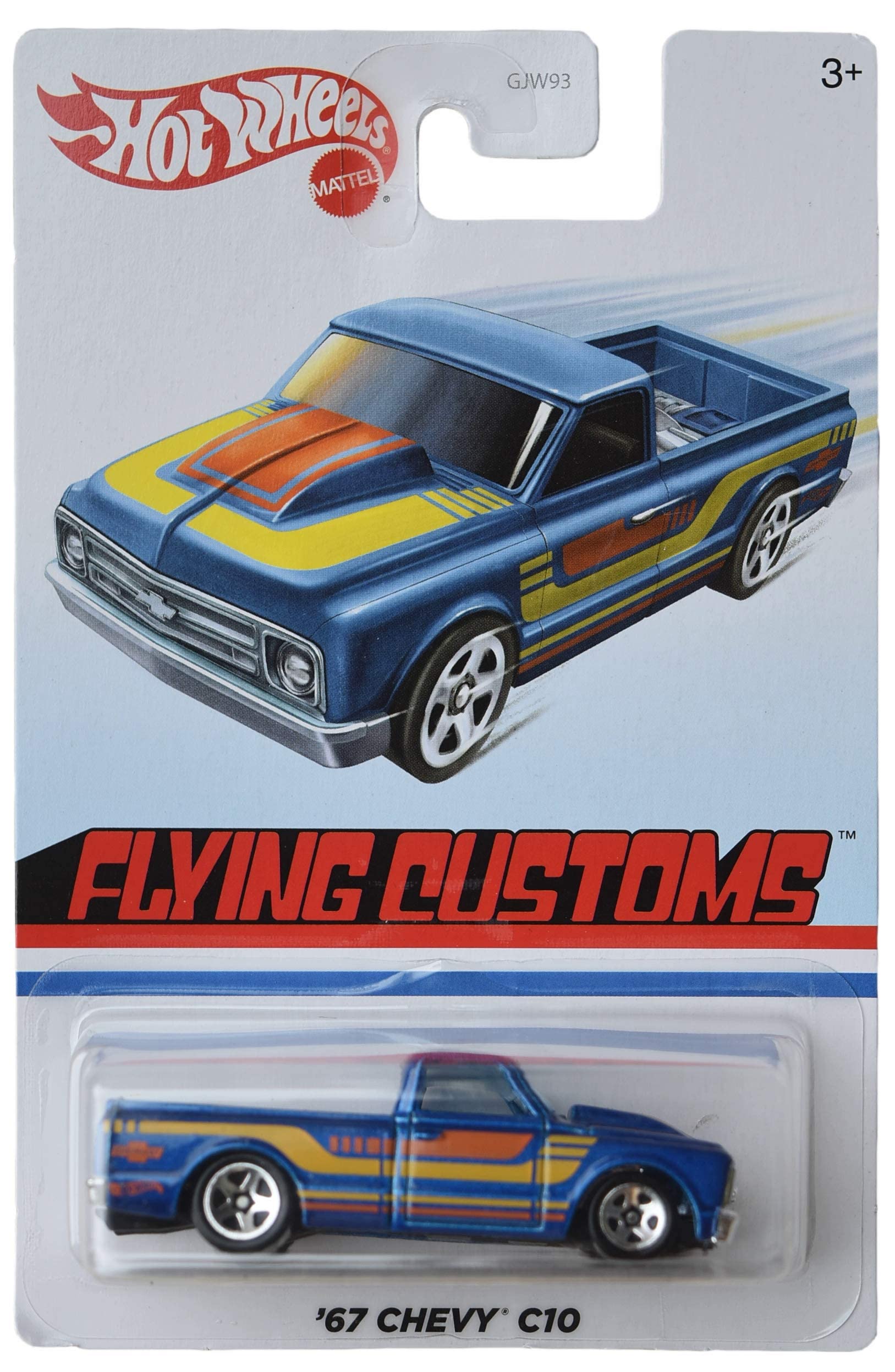 Amazon.com: Hot Wheels '67 Chevy C10 - Flying Customs - Blue