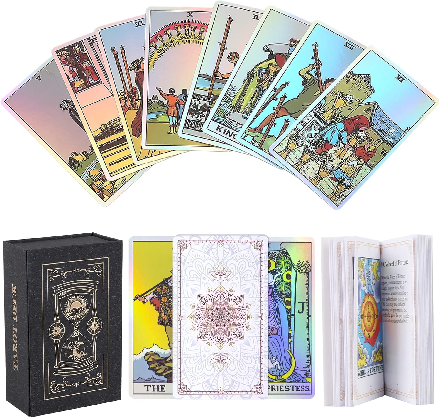 Tarot Cards with Guide Book Rainbow Tarot Cards for