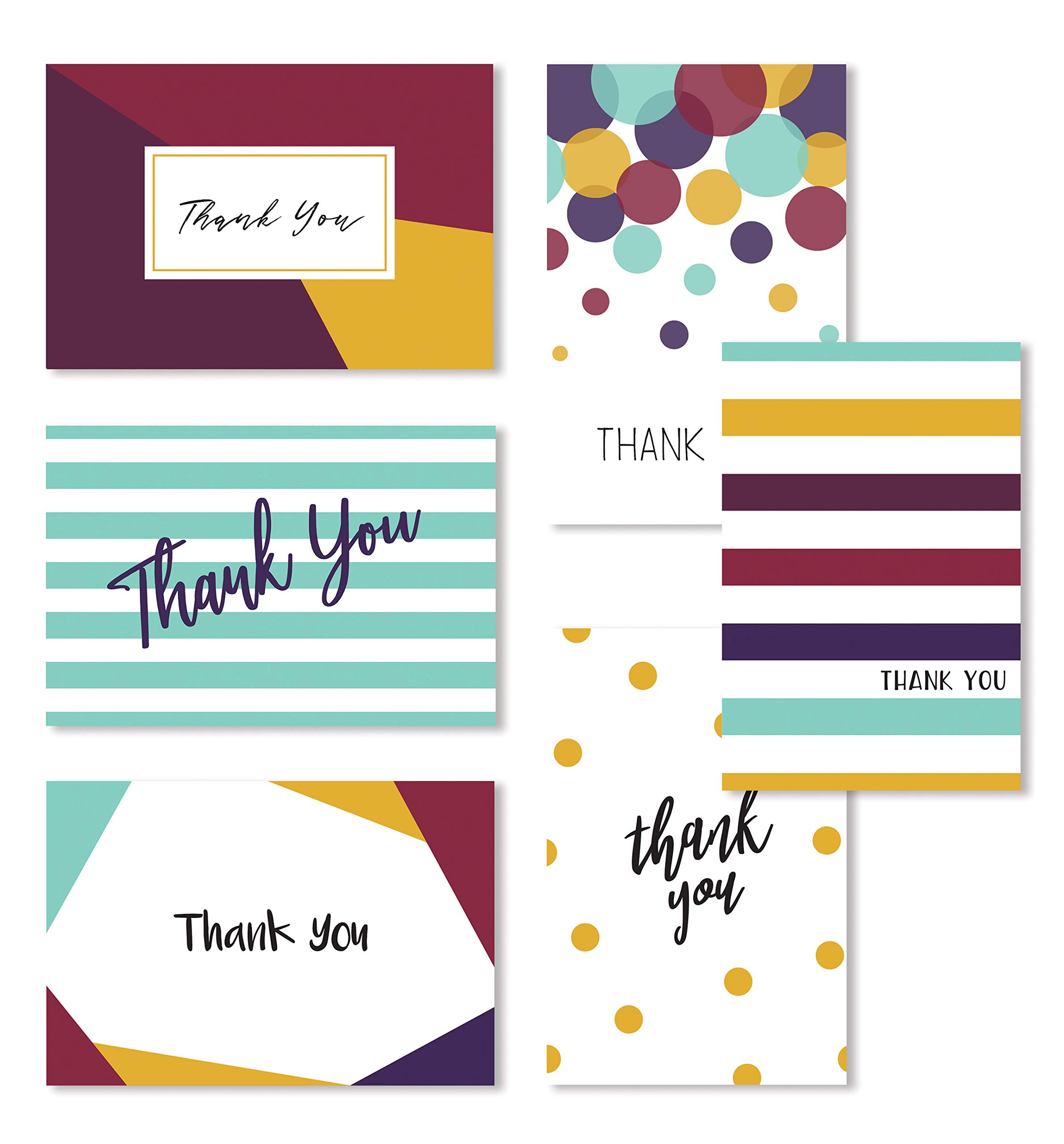 Cavepop 36 Pack Card Box Assortment of Thank You Cards, Blank Cards for a Greeting, Notes, Gifts with Envelopes for Wedding, Baby Shower, Bridal Shower