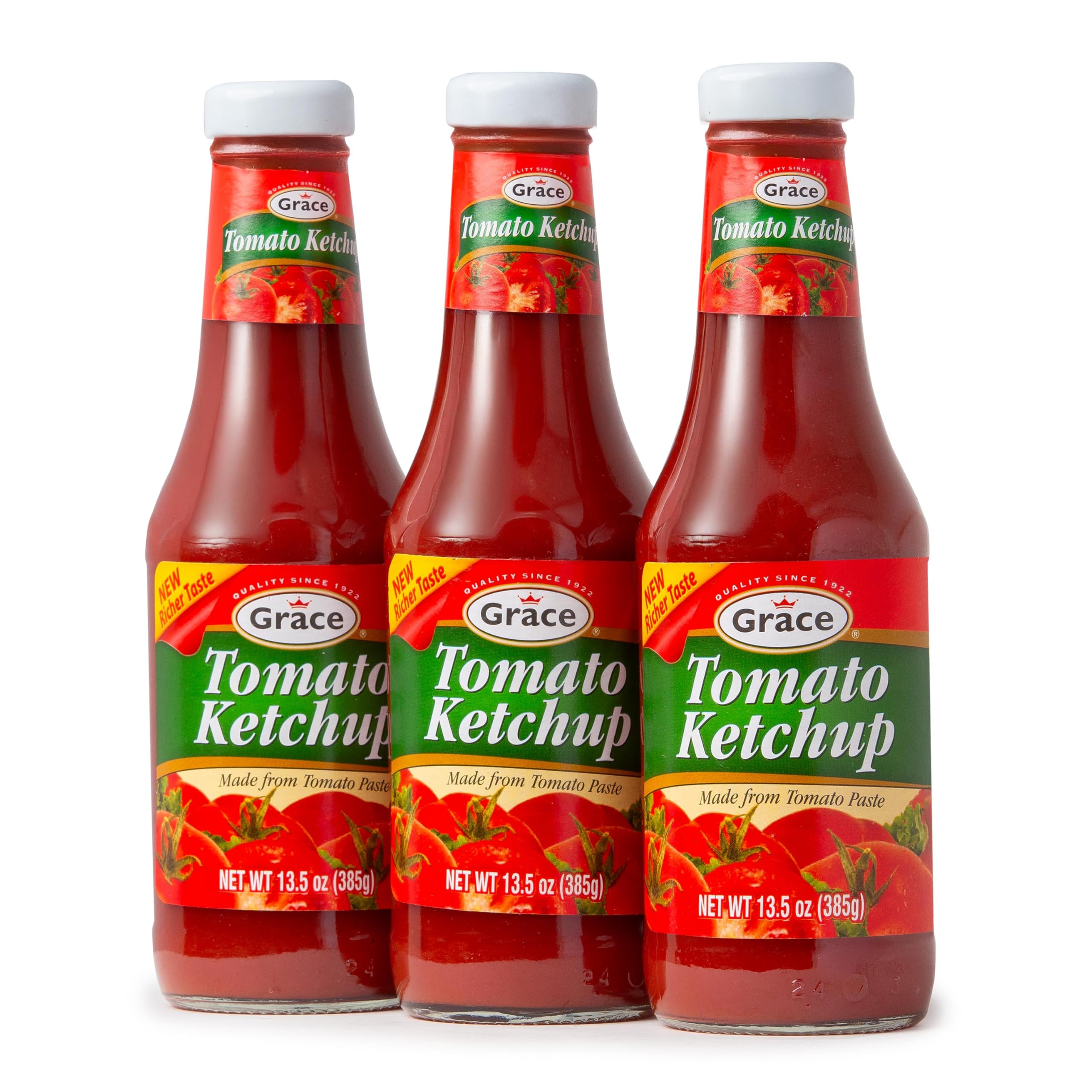 Grace Tomato Ketchup 13.5 oz - 3 Pack - Authentic Jamaican Ketchup Bottle