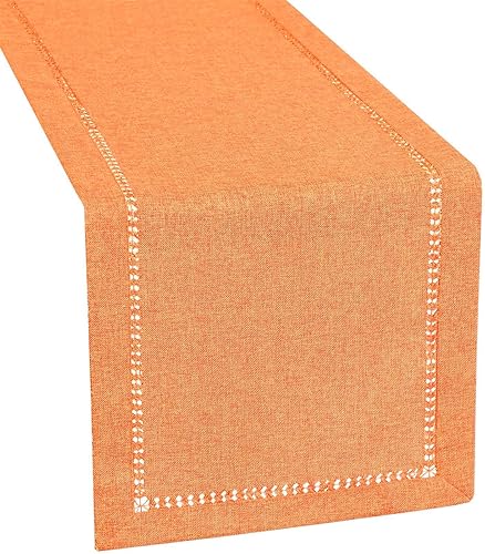 Juego de 4 servilletas rústicas con dobladillo cosido naranja y amarillo para otoño, otoño, Halloween y Acción de Gracias (12 x 12 pulgadas (juego