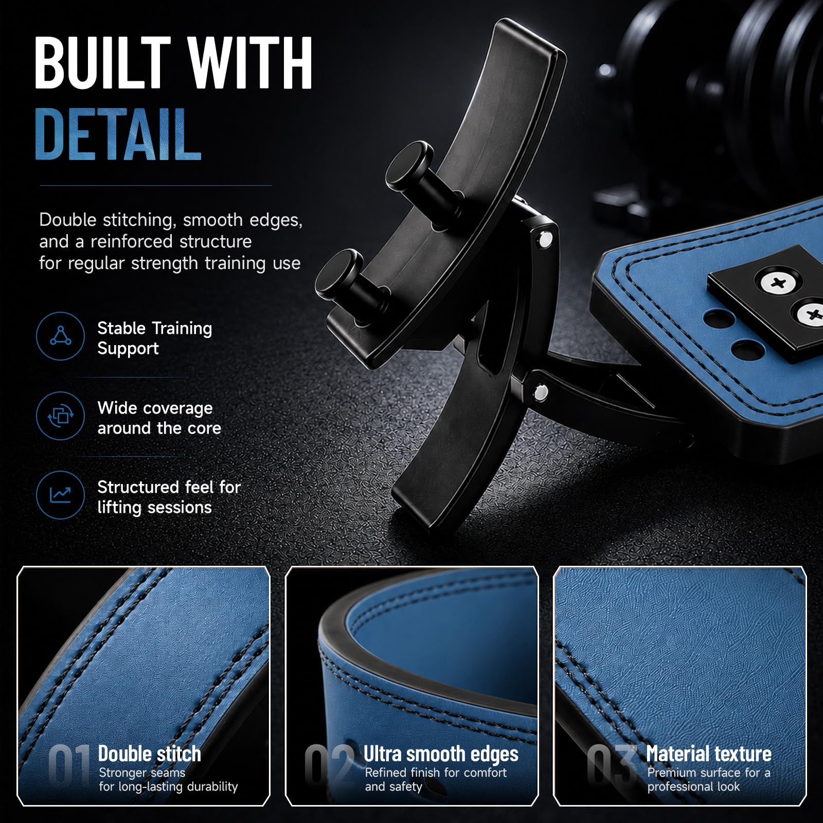 Ceinture d'haltérophilie à levier de 10 mm avec cuir à verrouillage rapide pour homme et femme, ceinture d'haltérophilie, de gymnastique pour squat et soulevé de terre