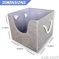 Vista 4 de Tug's Stuff Contenedor de juguetes para perros de alta calidad y canasta para mantas, almacenamiento para sala de estar y guardería, fácil