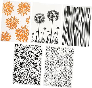 Anneome 5 Peças Pastas De Arquivo Decoração Scrapbook Modelo De Gravação Pastas De Gravação 3D Para Fazer Cartão Estênceis De Forma Fazendo Pastas Molde De Bolo Molde De Gravação De Casca