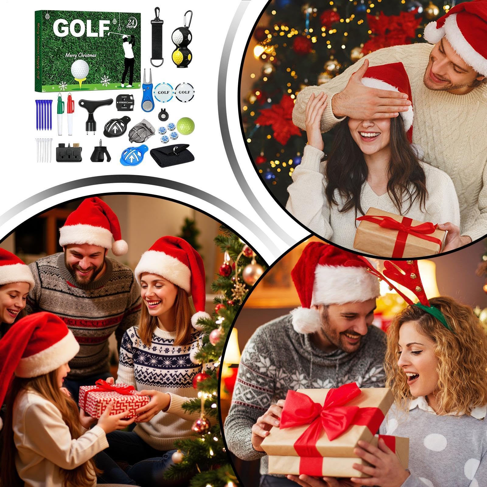 Conto alla rovescia per Natale Golf Supplies Kit con asciugamano spazzola