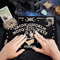 Vista 4 de CREATCABIN Juego de 3 tableros de adivinación de madera, soporte para cartas de tarot, soporte para cartas de tarot, soporte de tarot, soporte