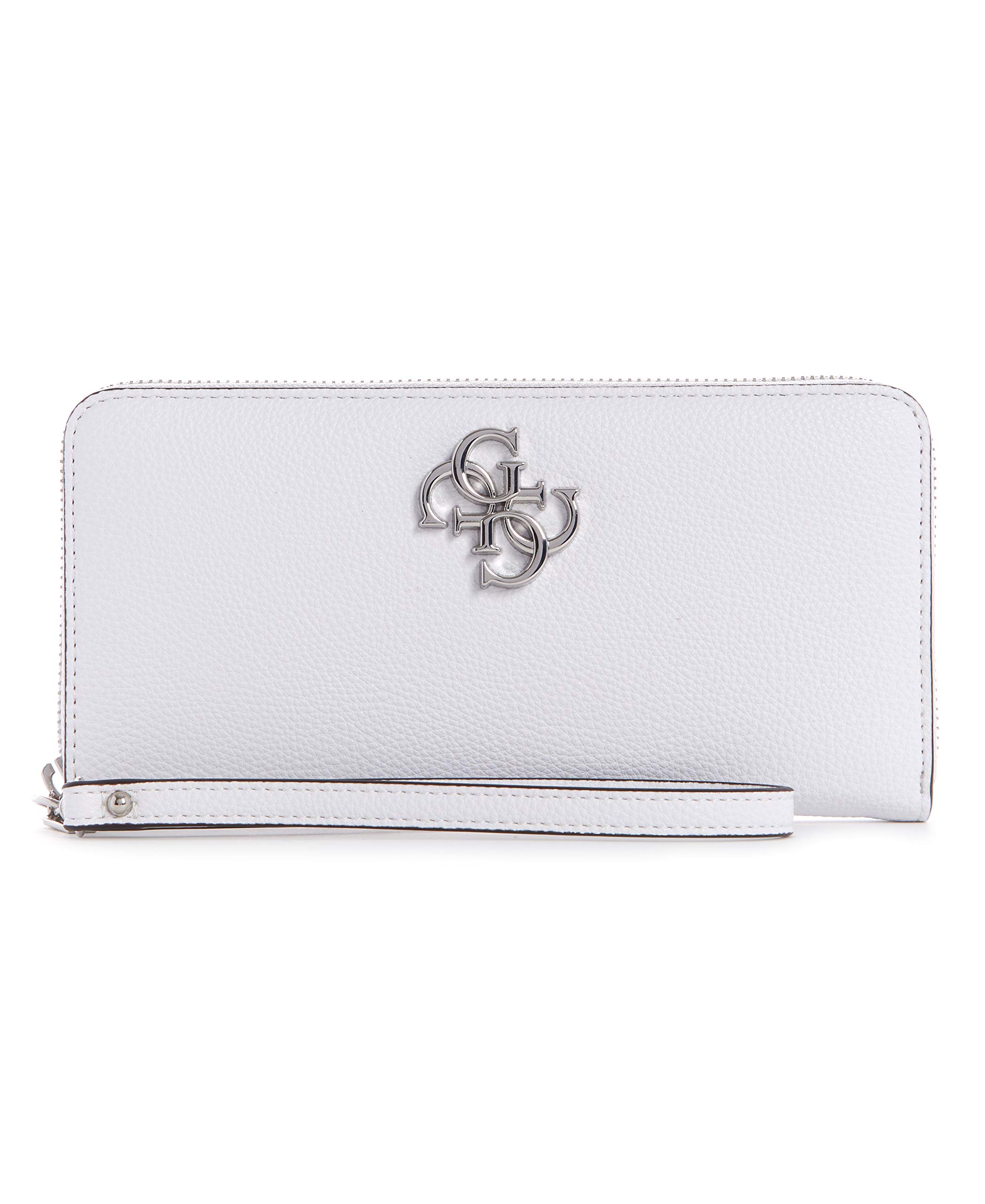 GUESS Noelle Large Zip Around Wallet For Women, White