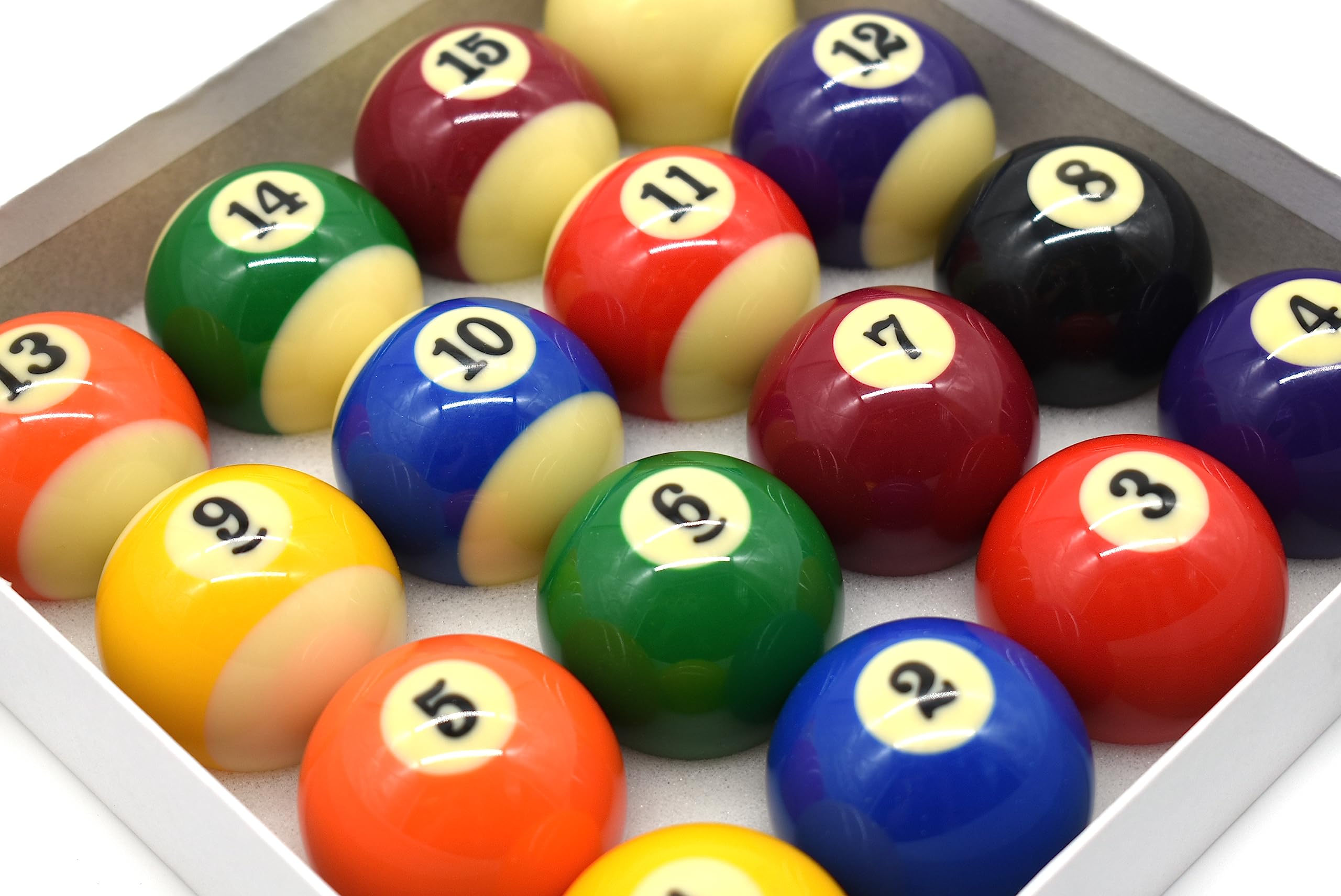 Pool Billard Kugelset Standard – 52,4 mm Billardkugeln für Snooker-, English Pool- & Hobbytische