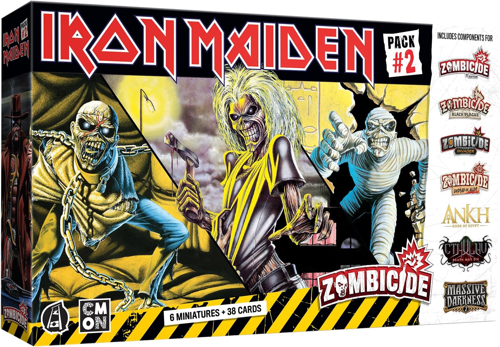 Zombicide Iron Maiden Character Pack #2 - Eddie Miniatures and Game Enhancements! Cooperative Strategy Board Game, Ages 14+, 1-6 Players, 60 Minute Playtime, Made by CMON