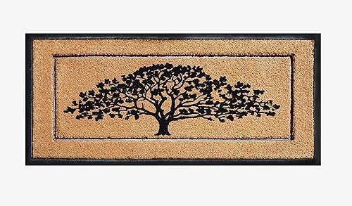 Miniatura 7 de A1HC First Impression alfombra semicircular para puerta, de goma y fibra de coco