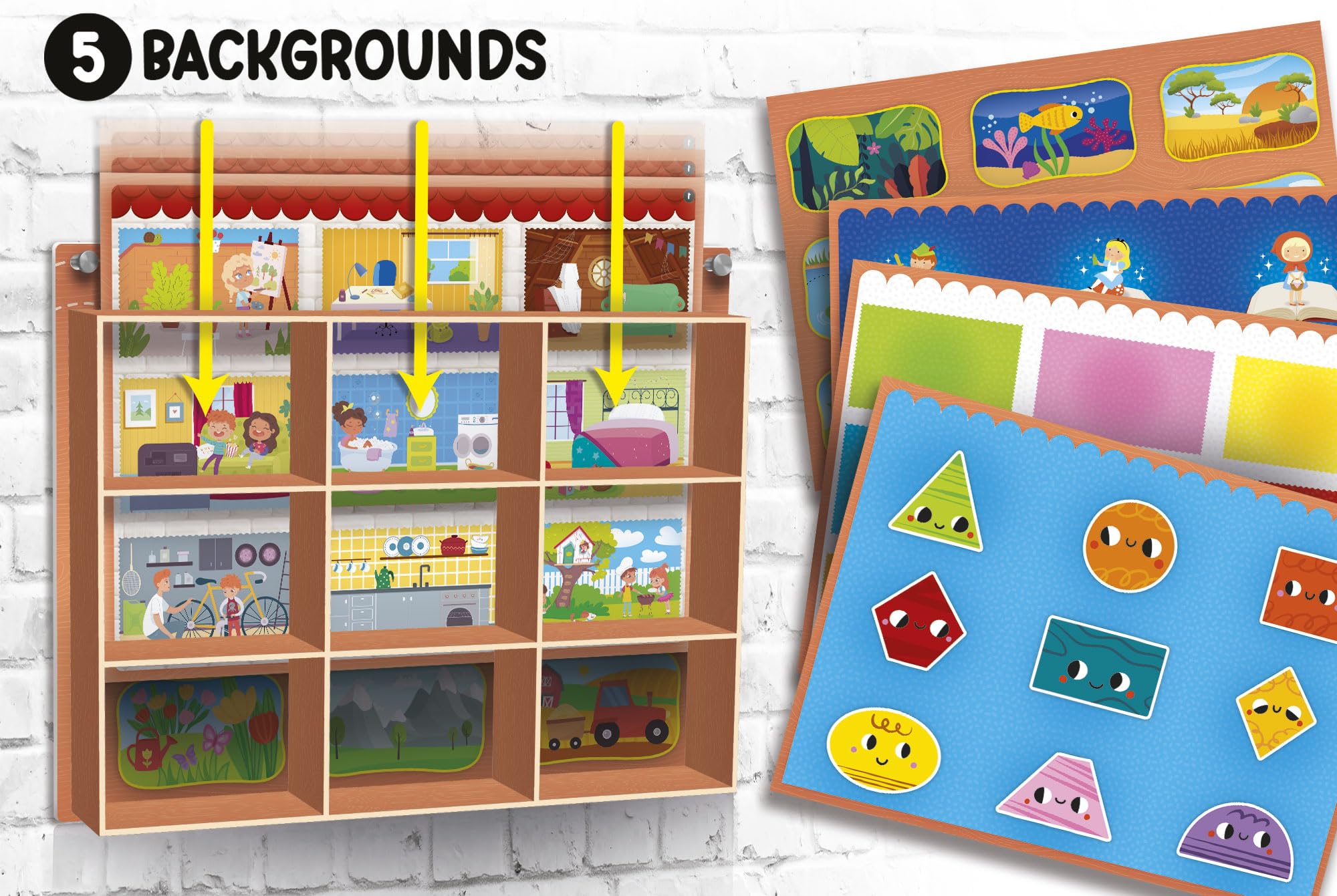 Lisciani - MONTESSORI - Caja Gigante - Juego Educativo - Fondo Intercambiable - Muchas Actividades - Clasificación de Objetos - Para Niños a partir de 2 años