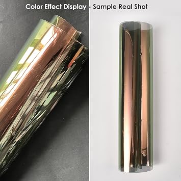 Green Red Chameleon Car Front Window Tint 58% VLT Window Tint Color Change Windshield Film Car Sun Shade Tints Solar Protection Film, 39.37 x 118.11