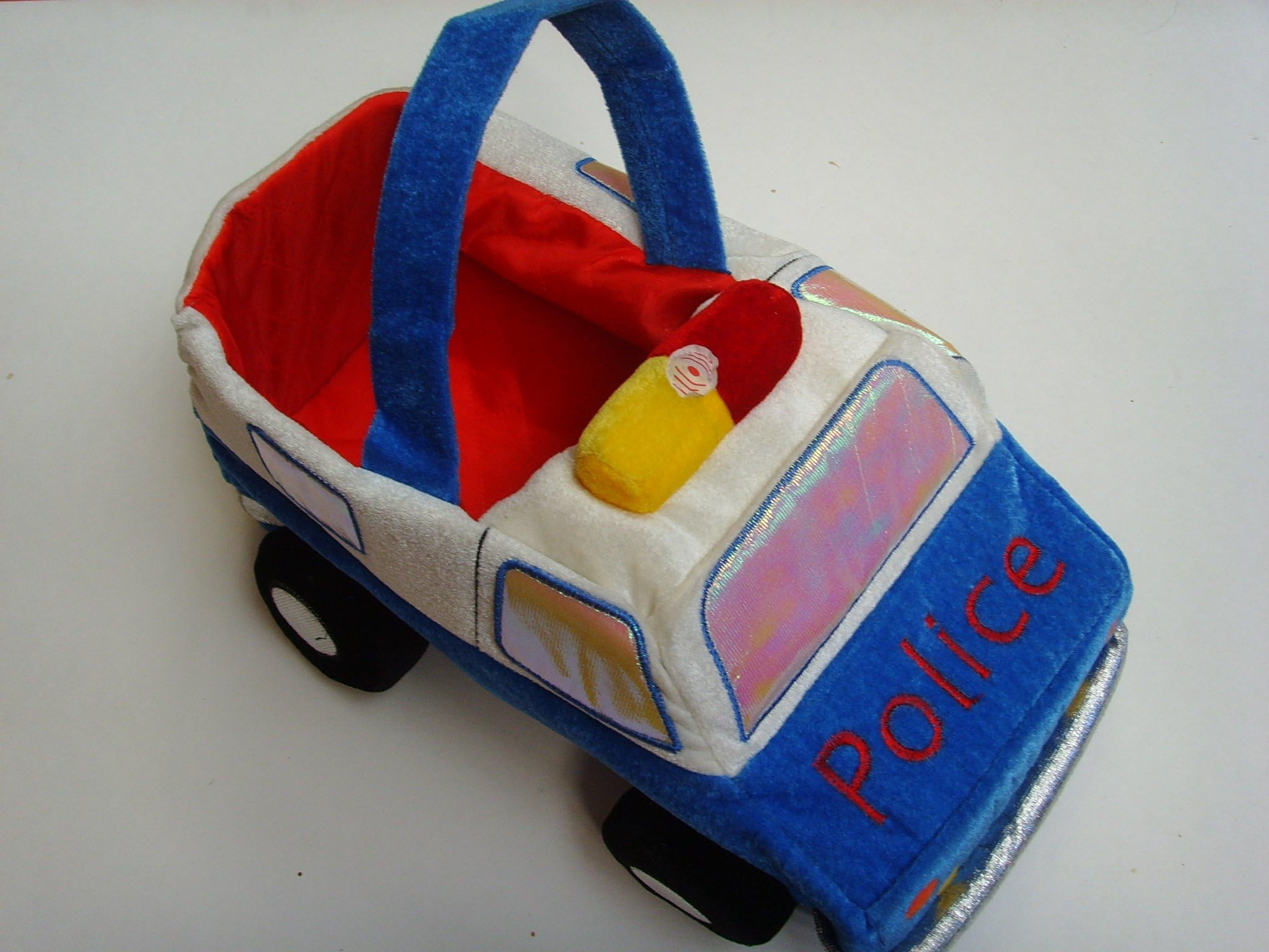 Police Car with Siren Sound Plush Toy 12" Easter Basket Collectible