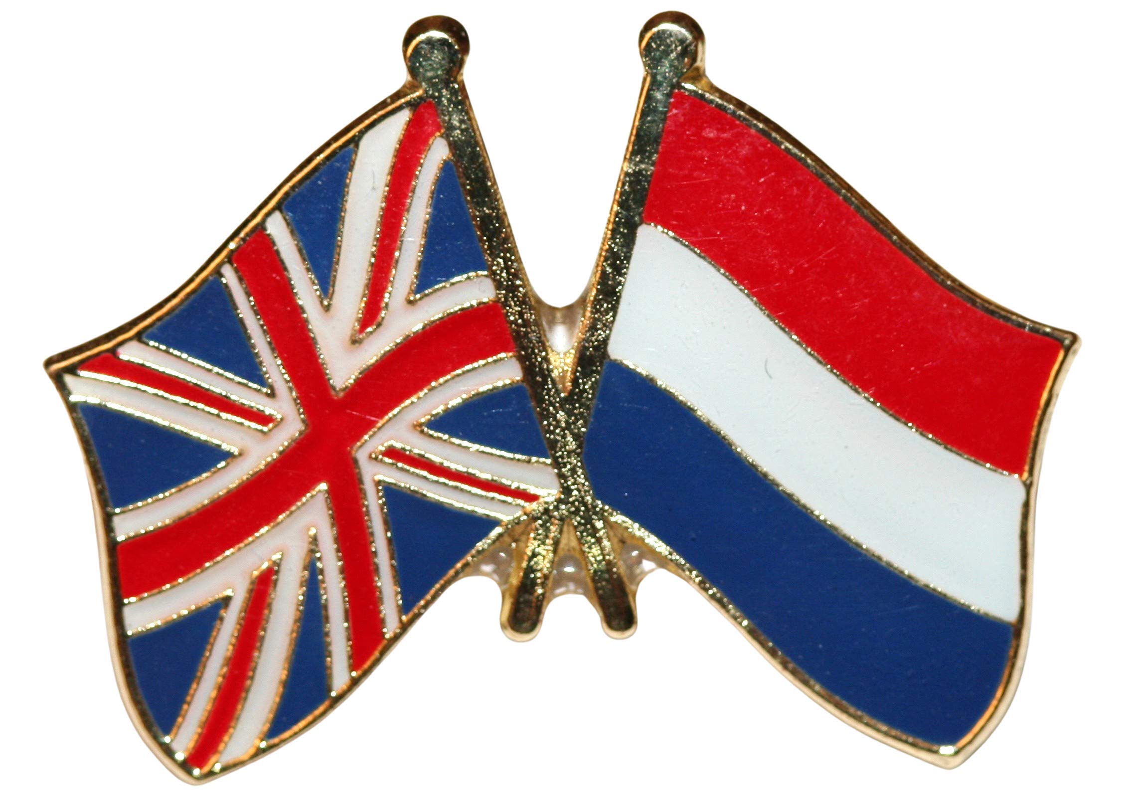 UK & Netherlands Friendship Flag Pin Badge