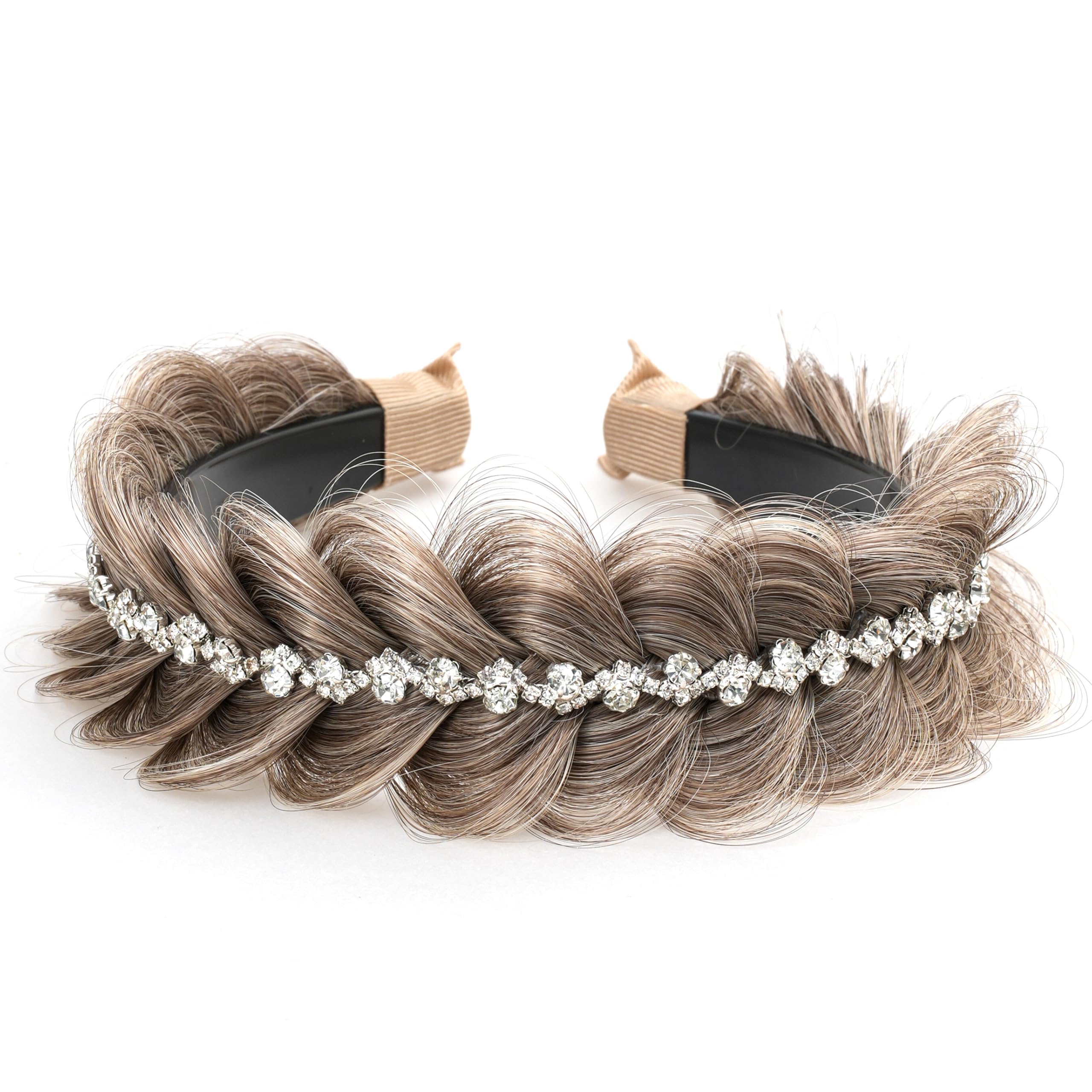 Amazon.com : STHEJFB Wide Fishtail Braid Braided Headband  display picture 3