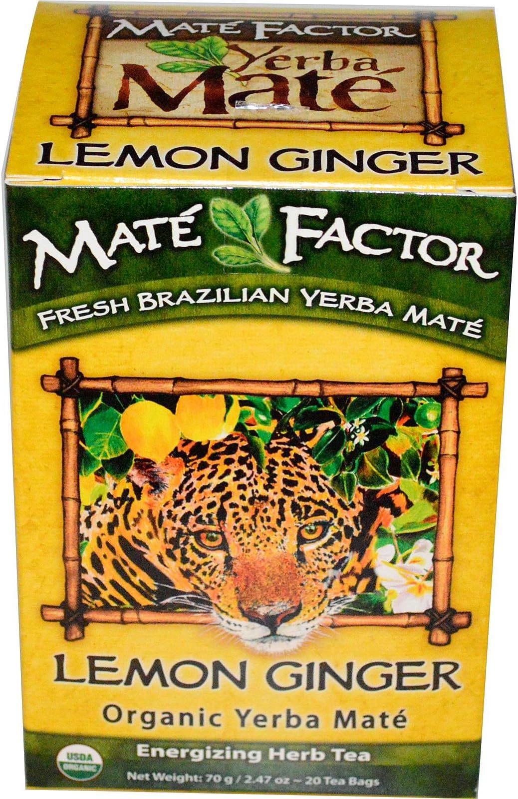 THE MATE FACTOR Lemon Ginger, 20 Count