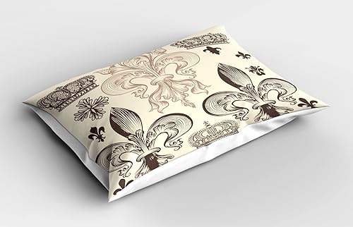 Miniatura 6 de Ambesonne Funda de almohada marina, patrón de peces en color suave, diferentes diseños de cuerpo, estilo acuarela, arte náutico, funda de almohada