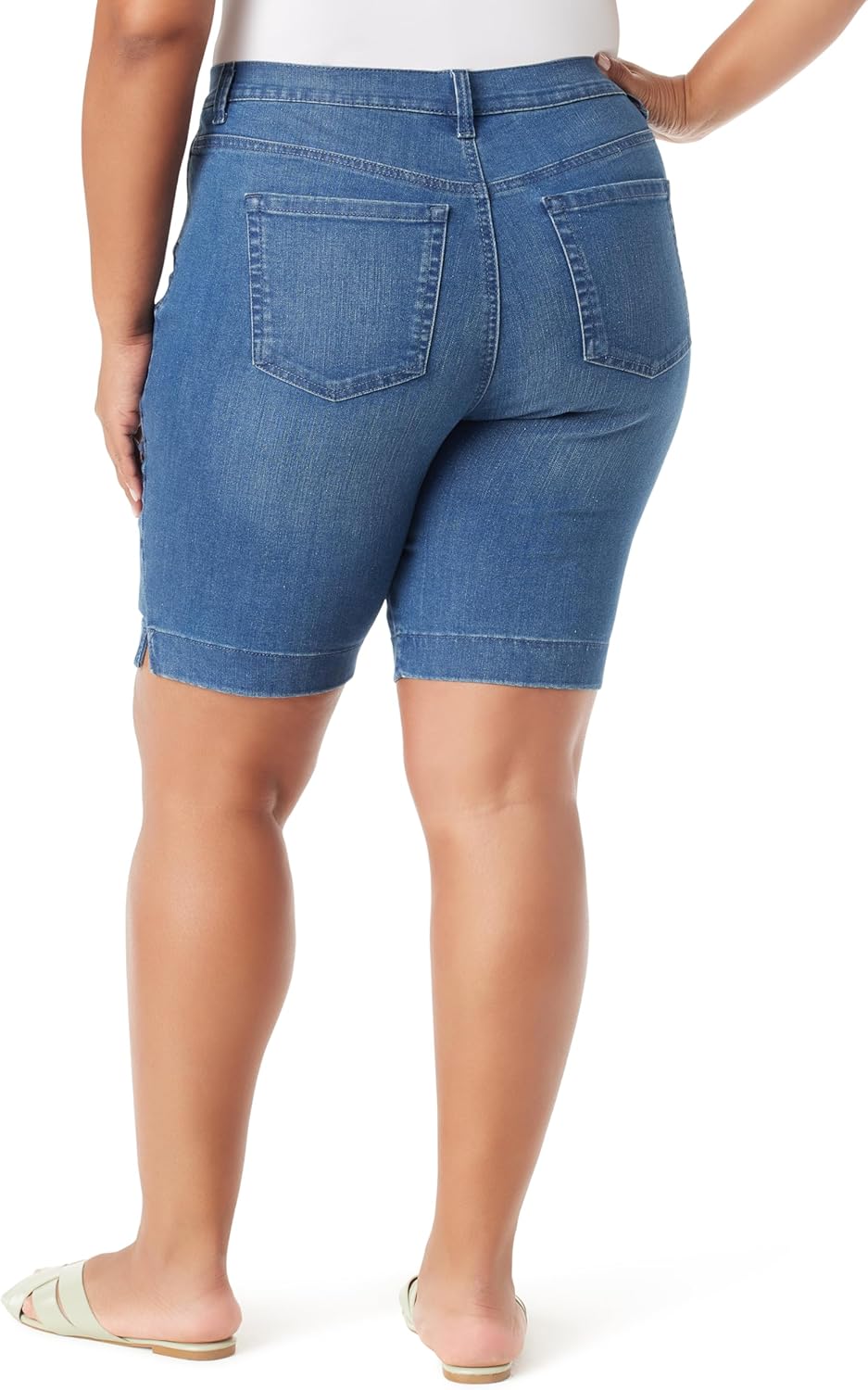 Gloria Vanderbilt Womens Amanda Bermuda High Rise Short Plus - Image 2