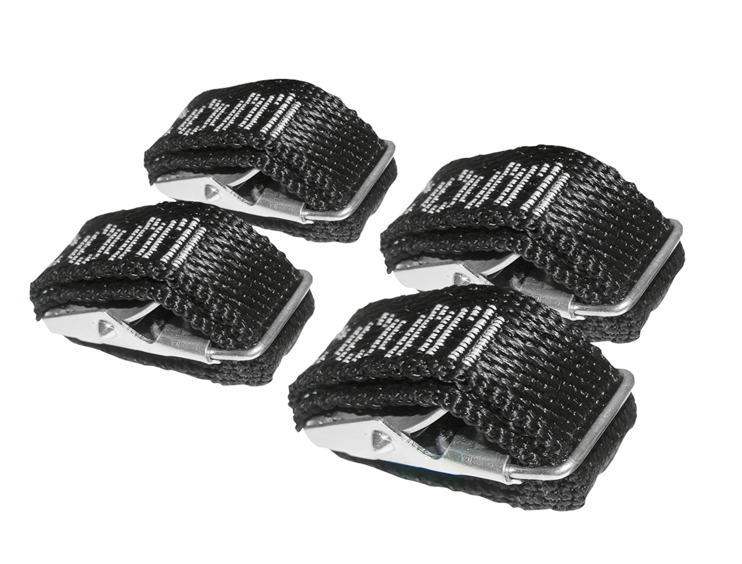 EUFAB 12011 Textilspanngurte, 4er-Set, Gurtlänge: 40 cm, Schwarz