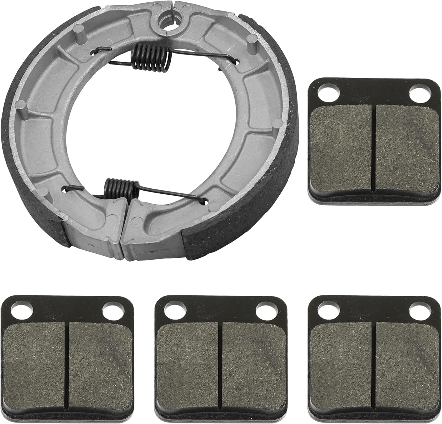 Caltric Front & Rear Brake Pads Shoes Compatible with Yamaha Bear Tracker 250 Yfm250 Yfm-250 Yfm 250 2000-2004 New