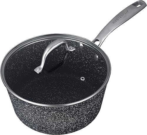 MasterPan Granite Ultra antiadherente aluminio fundido sartén con tapa de cristal 7 negro disponible en Yaxa Colombia