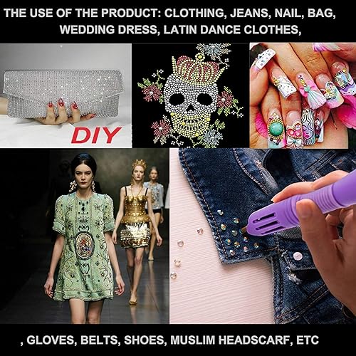 Miniatura 6 de 4500 piezas de diamantes de imitación de cristal de fijación en caliente con parte trasera plana HotFix gemas de cristal redondas (zafiro, SS6)