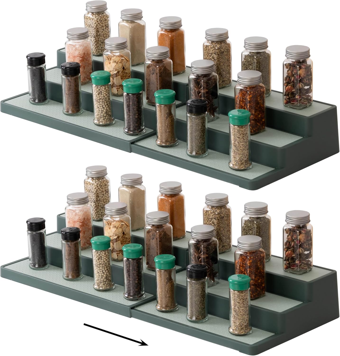 Expandable 3-Tier Spice Rack Organizer Set – Versatile Storage for Home & Office