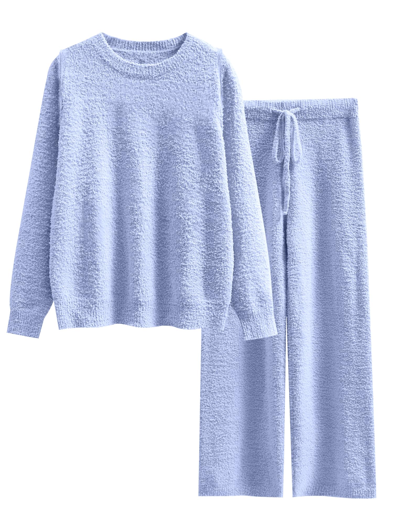 ANRABESS Lounge Sets for Women Fuzzy Fleece Pajama Set