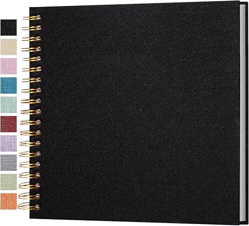 Miniatura 14 de Álbum de fotos autoadhesivo para scrapbook, páginas grandes, libro de recortes de lino, con capacidad para fotos de 2 x 3, 4 x 6, 5 x 7, 8 x 10