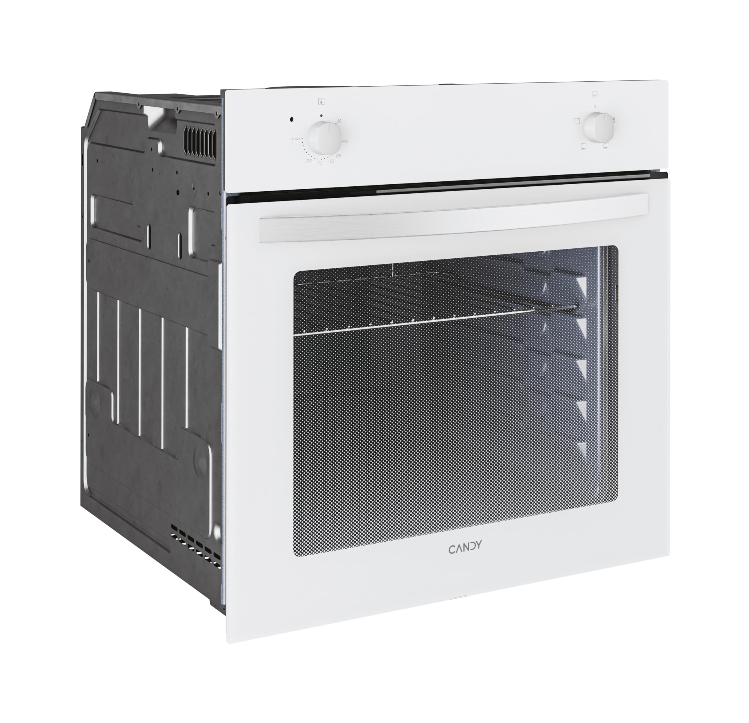 Candy Idea Forno Elettrico Statico 70 L Classe A Ventilato Grill Timer Meccanico 4 Funzioni Cavità Ampia Design Inox Incasso AxLxP 59,5x59,5x56,8 cm FIDC B100