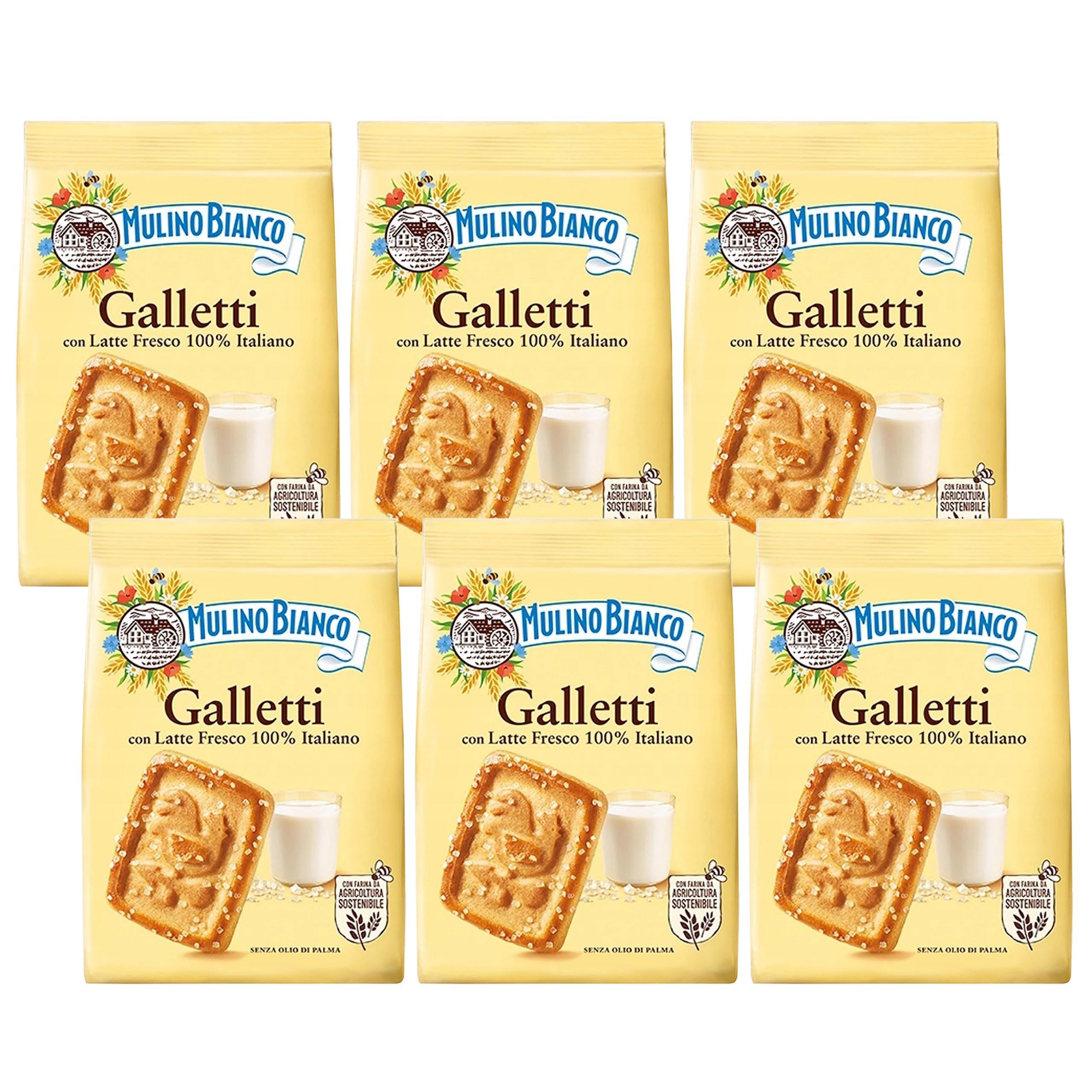 MULINO BIANCO Galletti - Biscotti di pasta frolla con zucchero 350g (Galletti, x6)