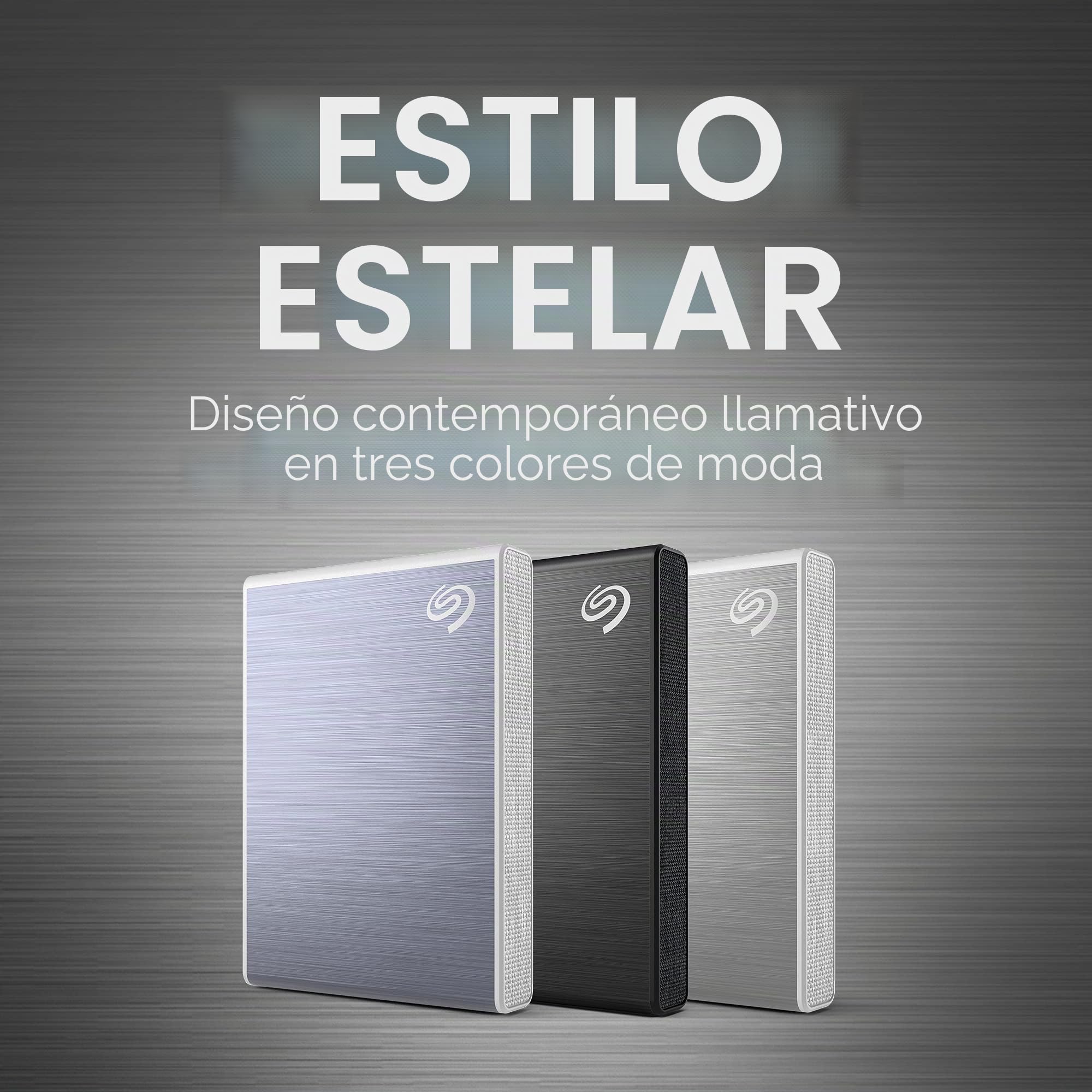 Seagate One Touch SSD 1 TB External SSD Portable – Silver, speeds up to 1,030 MB/s, with Android App, 1yr Mylio Create, 4mo Adobe Creative Cloud Photography plan​ and Rescue Services (STKG1000401)